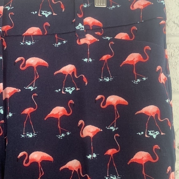 NEW York and Company Chino Style Pink Flamingo Pants Ankle Length Size 12 - Picture 2 of 6